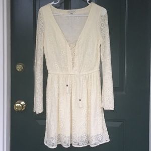 Never worn off white boho dress